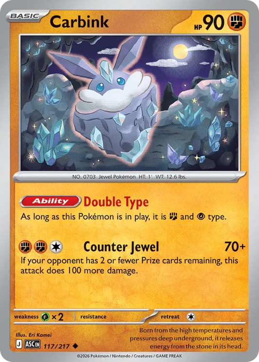 Carbink: Ascended Heroes 117/217 - Pokemon Single Card