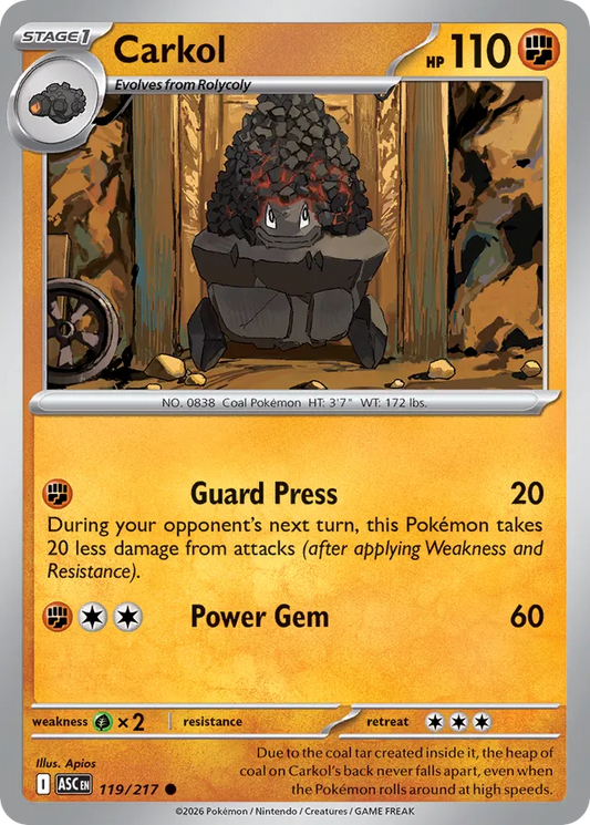 Carkol: Ascended Heroes 119/217 - Pokemon Single Card