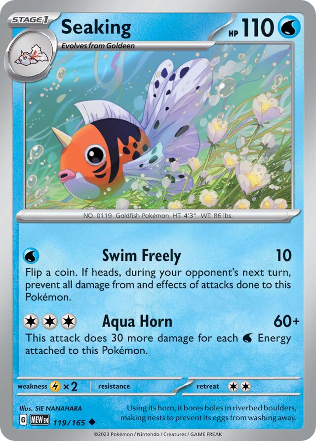 Seaking: Scarlet & Violet 151 119/165 - Pokemon Single Card