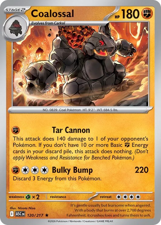 Coalossal: Ascended Heroes 120/217 - Pokemon Single Card