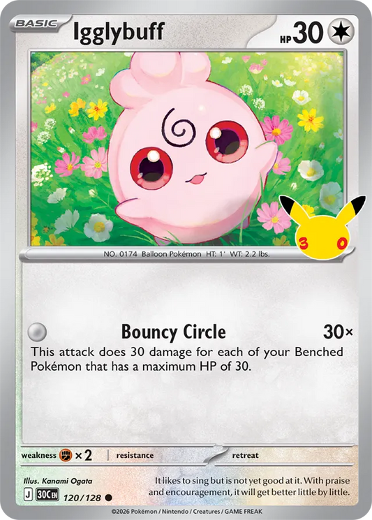 Igglybuff: 30th Celebration 120/128 - Pokemon Card