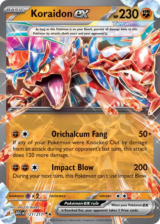 Koraidon ex: Ascended Heroes 121/217 - Pokemon Single Card