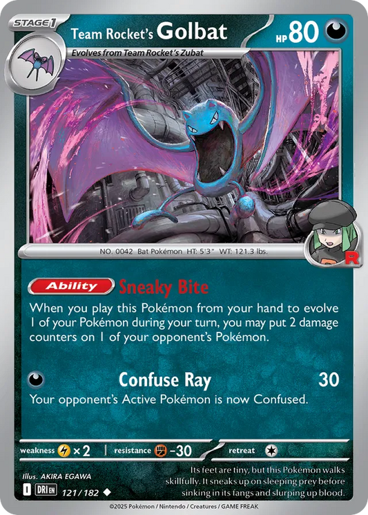Team Rocket's Golbat: Destined Rivals 121/182 - Pokemon Single Card