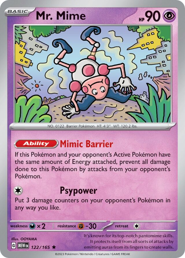Mr. Mime: Scarlet & Violet 151 122/165 - Pokemon Single Card