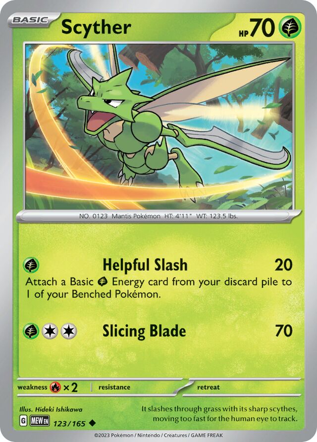 Scyther: Scarlet & Violet 151 123/165 - Pokemon Single Card