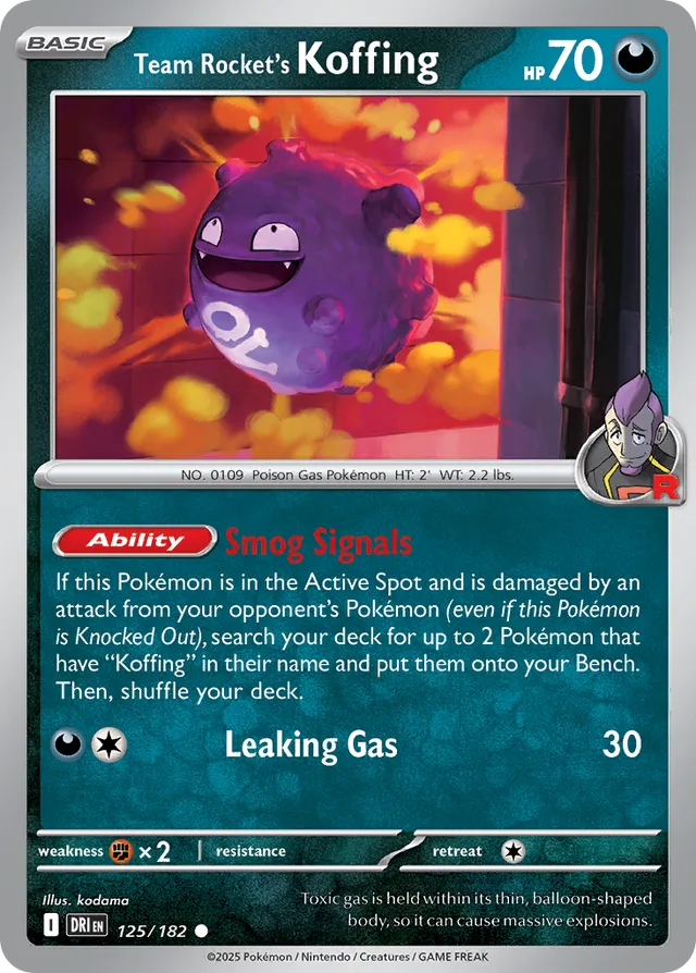 Team Rocket's Koffing: Destined Rivals 125/182 - Pokemon Single Card