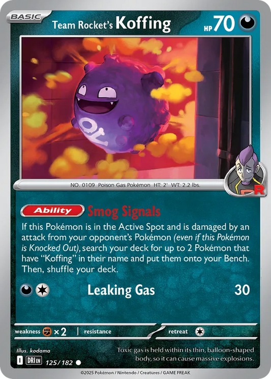 Team Rocket's Koffing: Destined Rivals 125/182 - Pokemon Single Card
