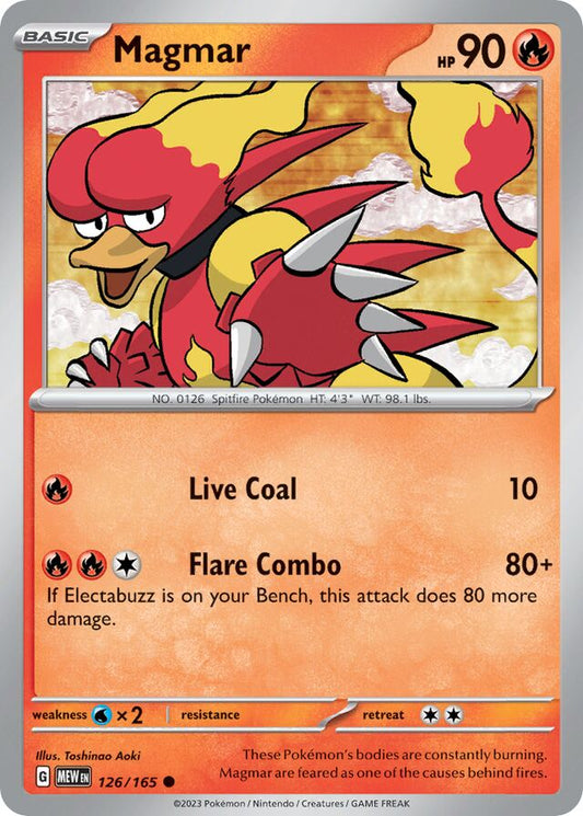 Magmar: Scarlet & Violet 151 126/165 - Pokemon Single Card