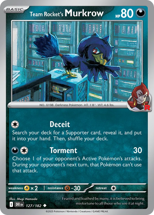 Team Rocket's Murkrow: Destined Rivals 127/182 - Pokemon Single Card