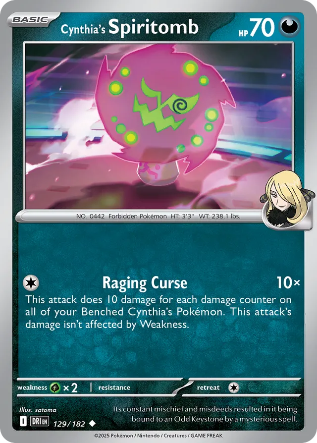 Cynthia's Spiritomb:  Destined Rivals 129/182 - Pokemon Single Card