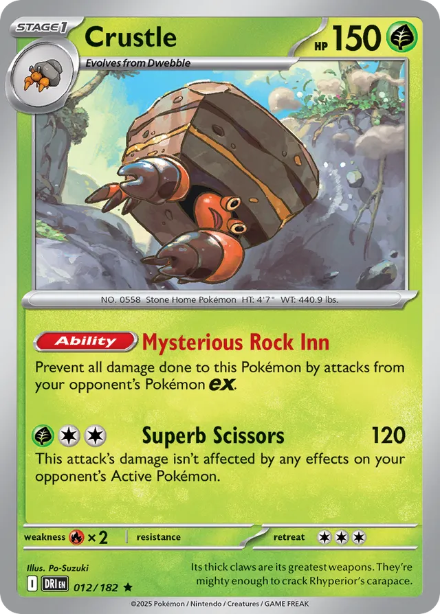 Crustle: Destined Rivals 012/182 - Pokemon Single Card