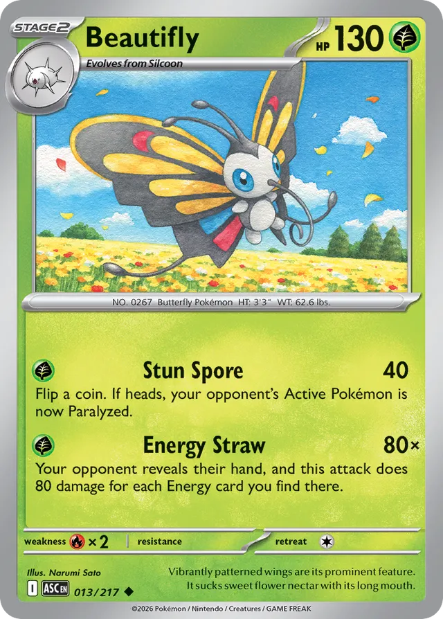 Beautifly: Ascended Heroes 013/217 - Pokemon Single Card