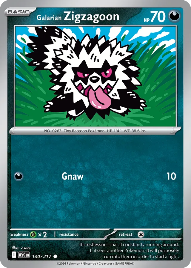 Galarian Zigzagoon: Ascended Heroes 130/217 - Pokemon Single Card