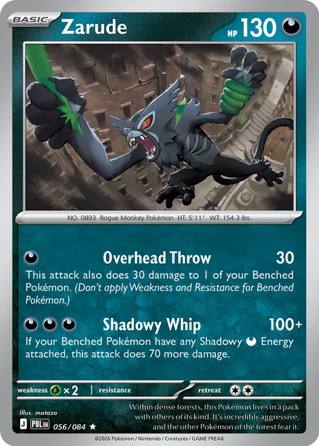 Zarude: Pitch Black 056/084 - Pokemon Single Card