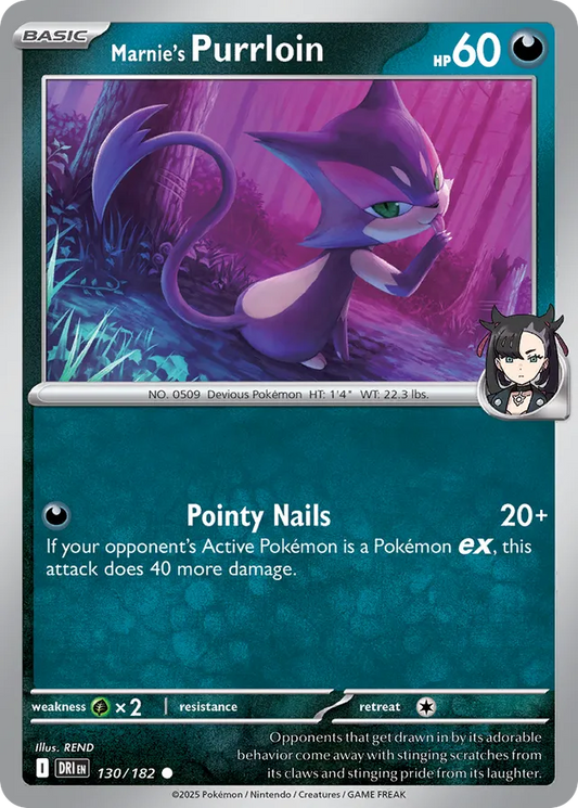Marnie's Purrloin: Destined Rivals 130/182 - Pokemon Single Card