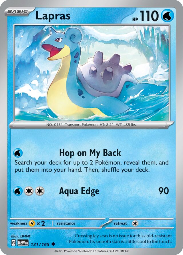Lapras: Scarlet & Violet 151 131/165 - Pokemon Single Card