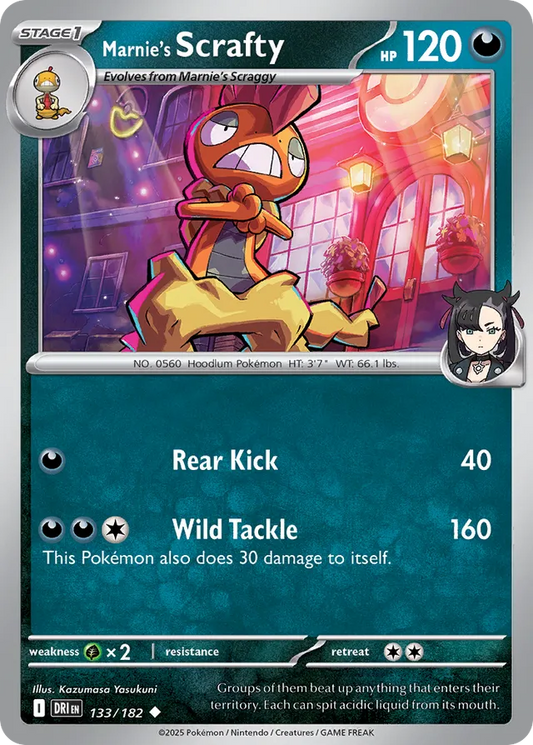 Marnie's Scrafty: Destined Rivals 133/182 - Pokemon Single Card