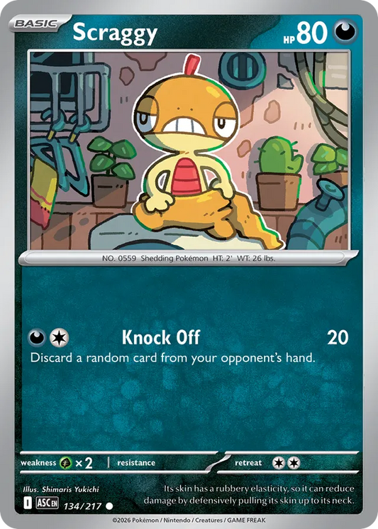 Scraggy: Ascended Heroes 134/217 - Pokemon Single Card
