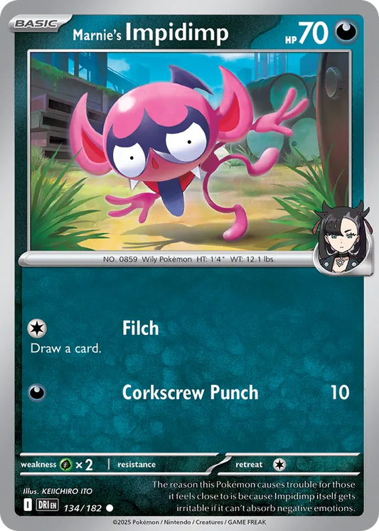 Marnie's Impidimp: Destined Rivals 134/182 - Pokemon Single Card