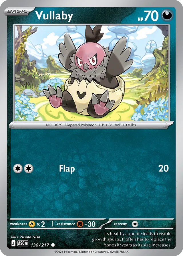 Vullaby: Ascended Heroes 138/217 - Pokemon Single Card