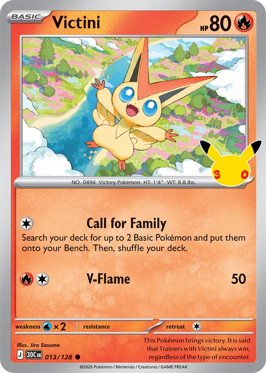Victini: 30th Celebration 013/128 - Pokemon Card