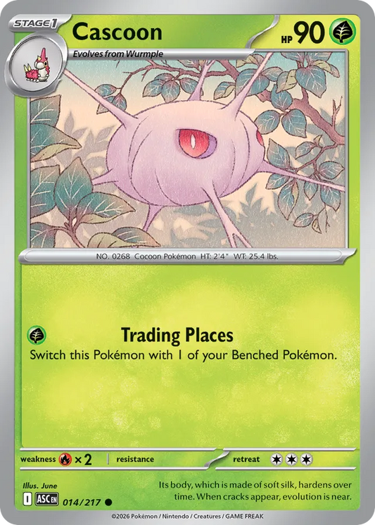 Cascoon: Ascended Heroes 014/217 - Pokemon Single Card