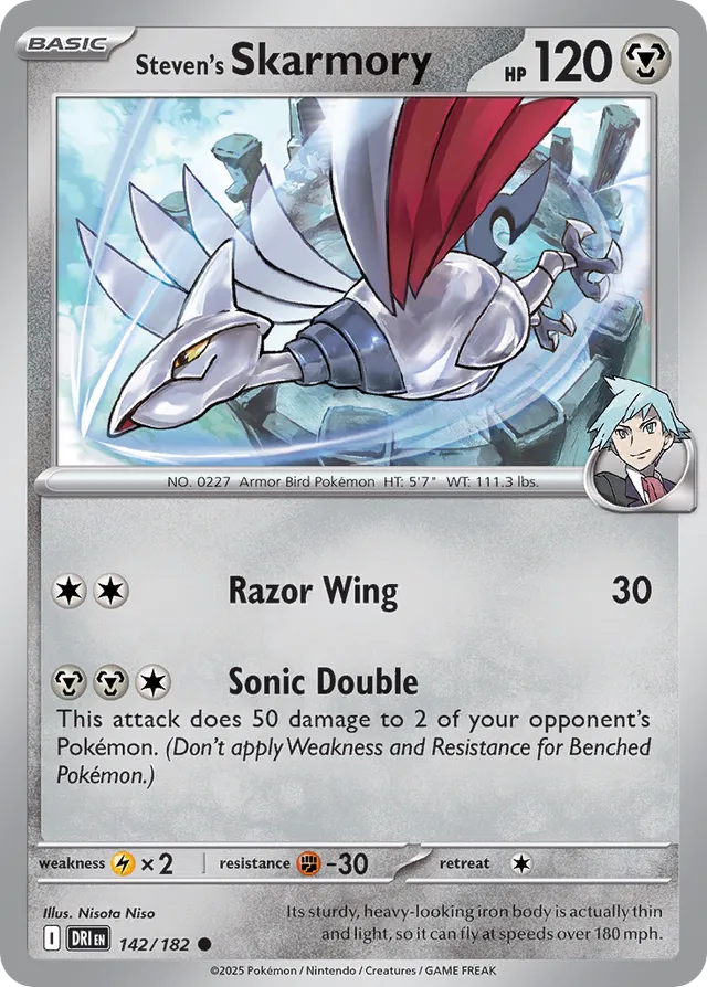Steven's Skarmory: Destined Rivals 142/182 - Pokemon Single Card
