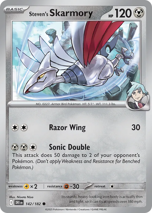 Steven's Skarmory: Destined Rivals 142/182 - Pokemon Single Card