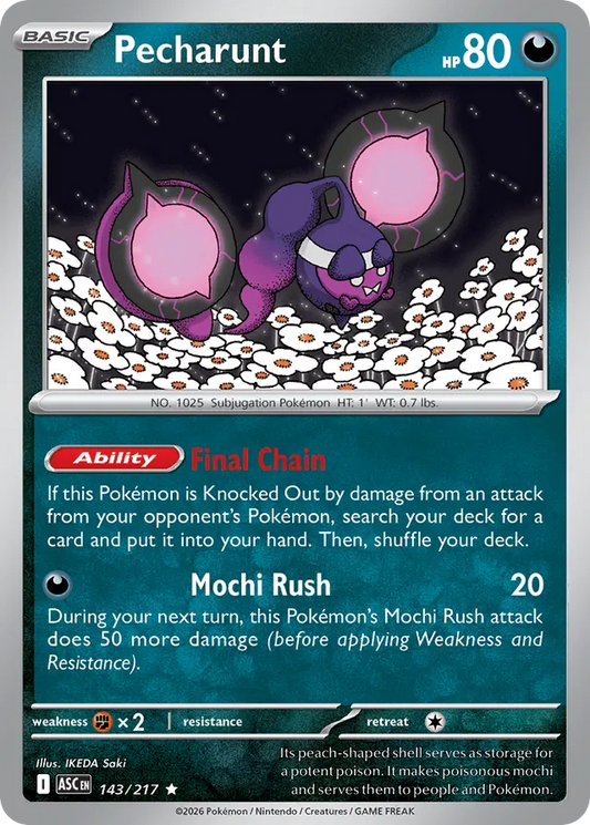 Pecharunt: Ascended Heroes 143/217 - Pokemon Single Card