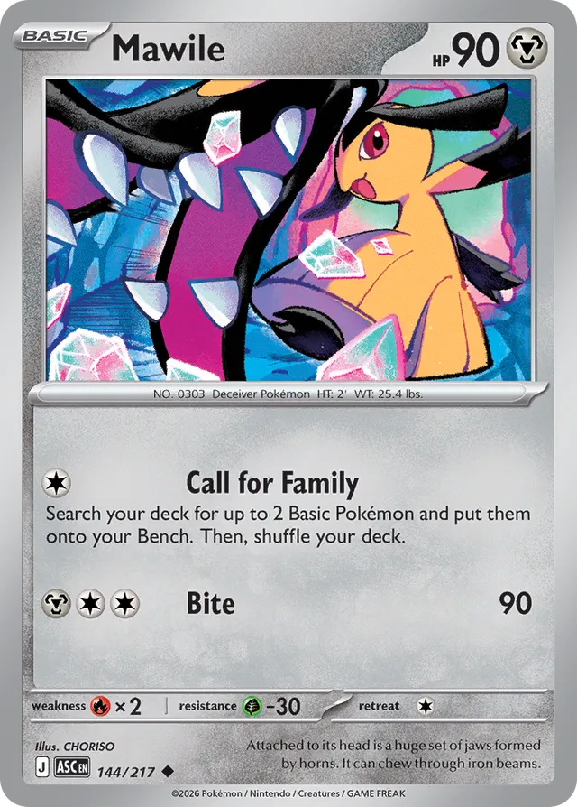 Mawile: Ascended Heroes 144/217 - Pokemon Single Card