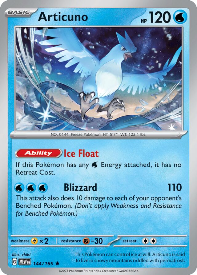 Articuno: Scarlet & Violet 151 144/165 - Pokemon Single Card