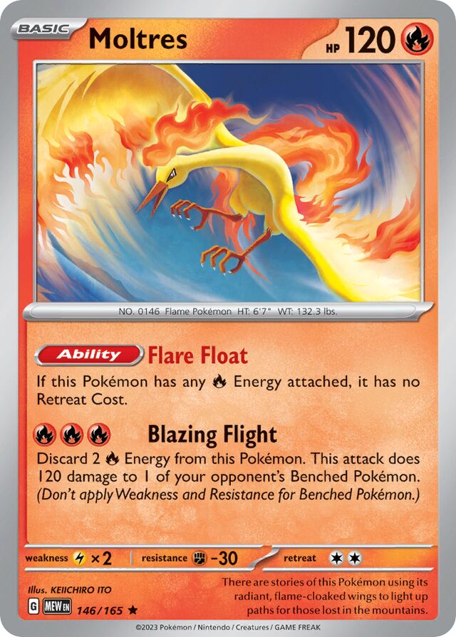 Moltres: Scarlet & Violet 151 146/165 - Pokemon Single Card
