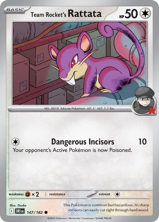 Team Rocket's Rattata: Destined Rivals 147/182 - Pokemon Single Card