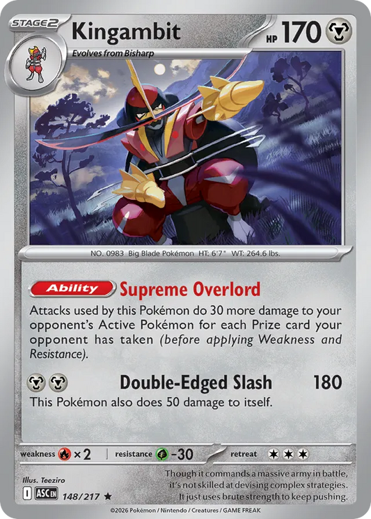 Kingambit: Ascended Heroes 148/217 - Pokemon Single Card