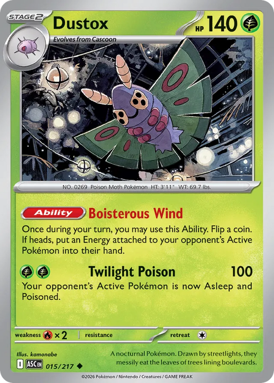Dustox: Ascended Heroes 015/217 - Pokemon Single Card