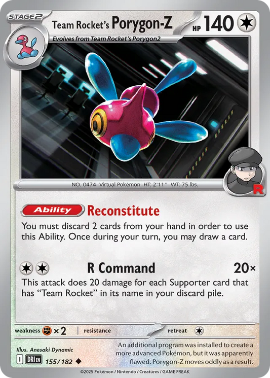 Team Rocket's Porygon-Z: Destined Rivals 155/182 - Pokemon Single Card