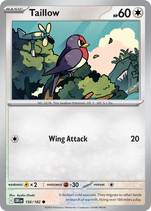 Taillow: Destined Rivals 156/182 - Pokemon Single Card