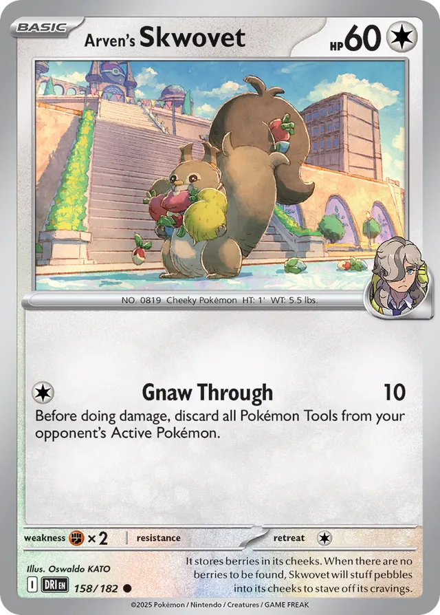 Arven's Skwovet: Destined Rivals 158/182 - Pokemon Single Card