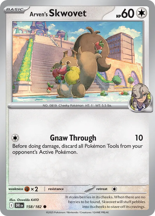 Arven's Skwovet: Destined Rivals 158/182 - Pokemon Single Card
