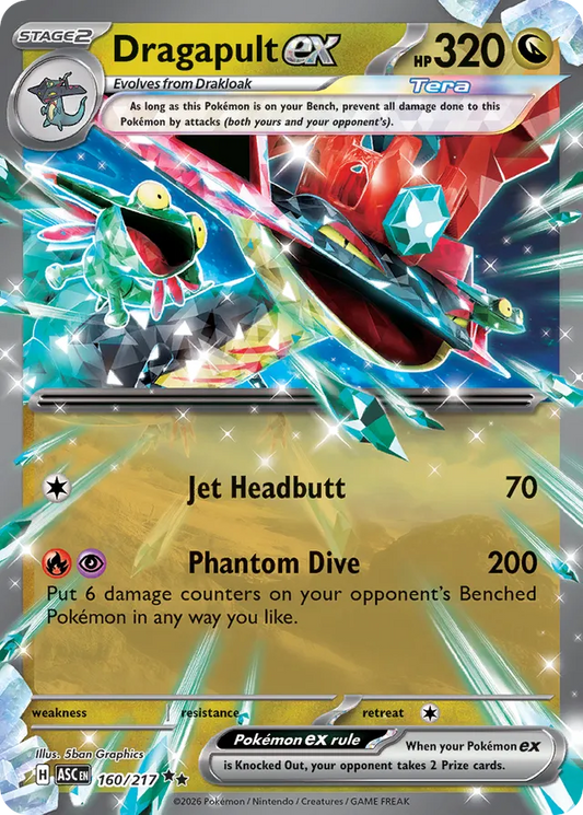 Dragapult ex: Ascended Heroes 160/217 - Pokemon Single Card