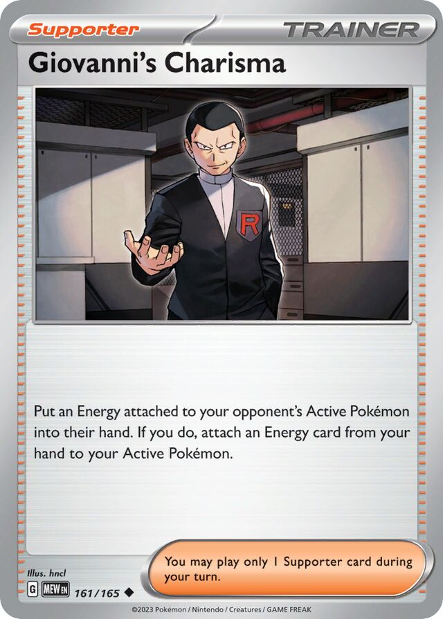 Giovanni's Charisma: Scarlet & Violet 151 161/165 - Pokemon Single Card