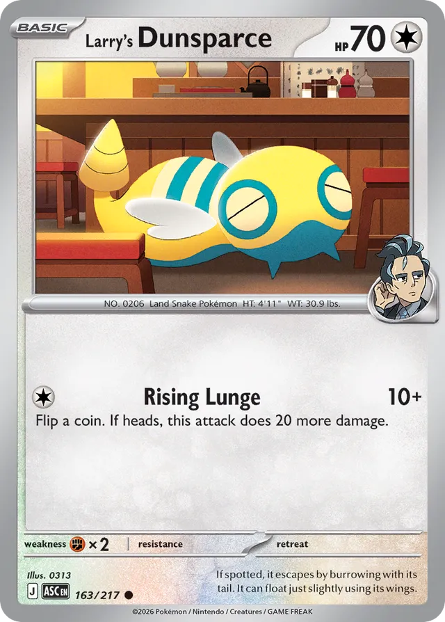 Larry's Dunsparce: Ascended Heroes 163/217 - Pokemon Single Card