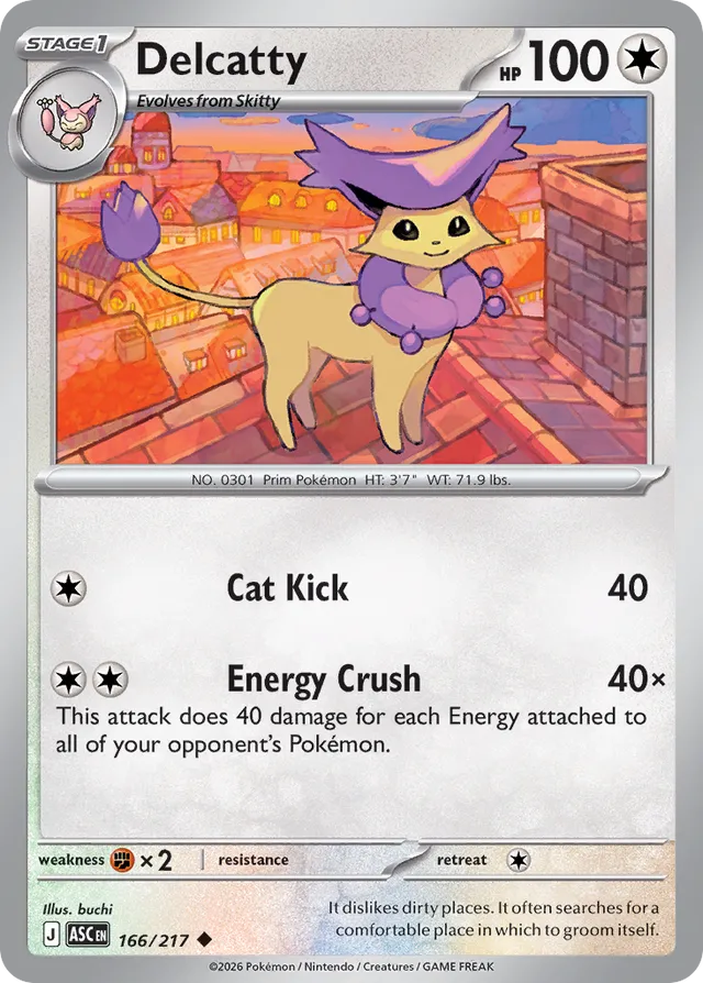 Delcatty: Ascended Heroes 166/217 - Pokemon Single Card