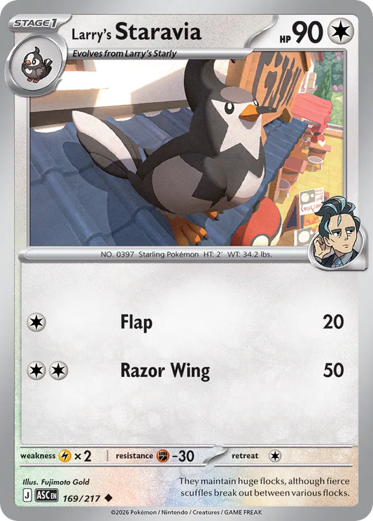 Larry's Staravia: Ascended Heroes 169/217 - Pokemon Single Card