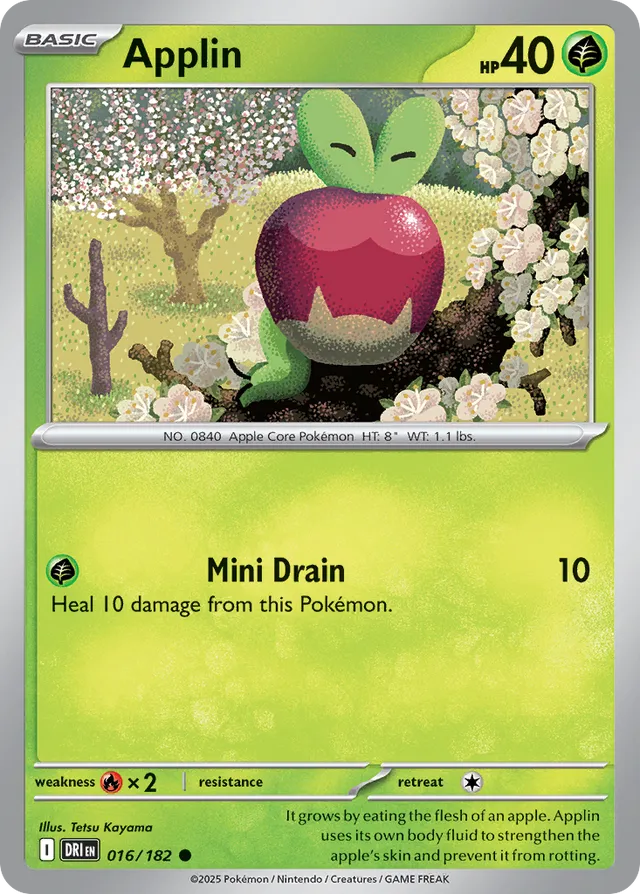 Applin: Destined Rivals 016/182 - Pokemon Single Card
