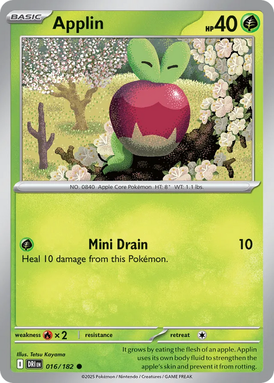 Applin: Destined Rivals 016/182 - Pokemon Single Card