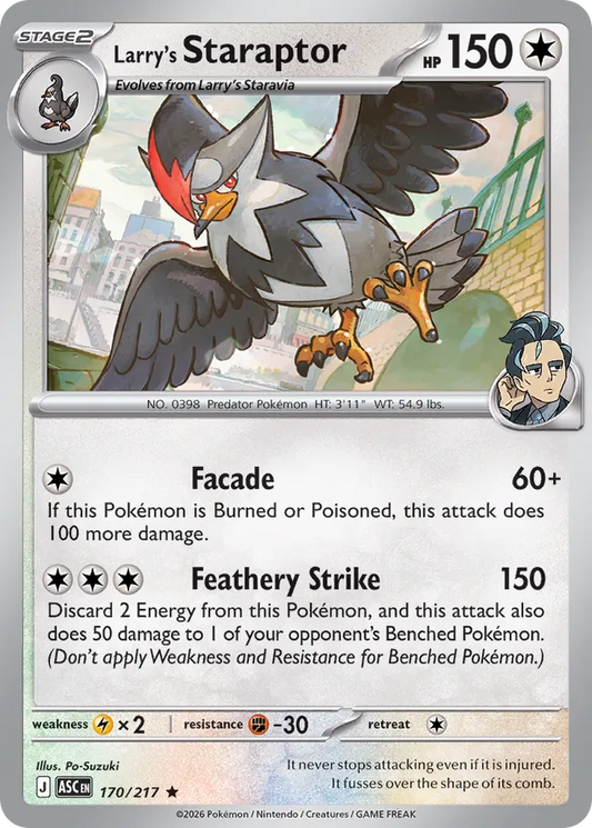 Larry's Staraptor: Ascended Heroes 170/217 - Pokemon Single Card