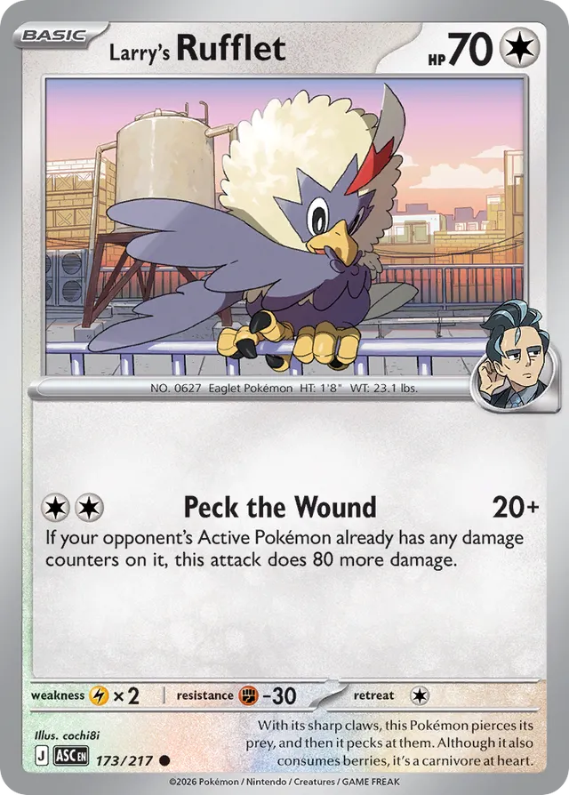 Larry's Rufflet: Ascended Heroes 173/217 - Pokemon Single Card