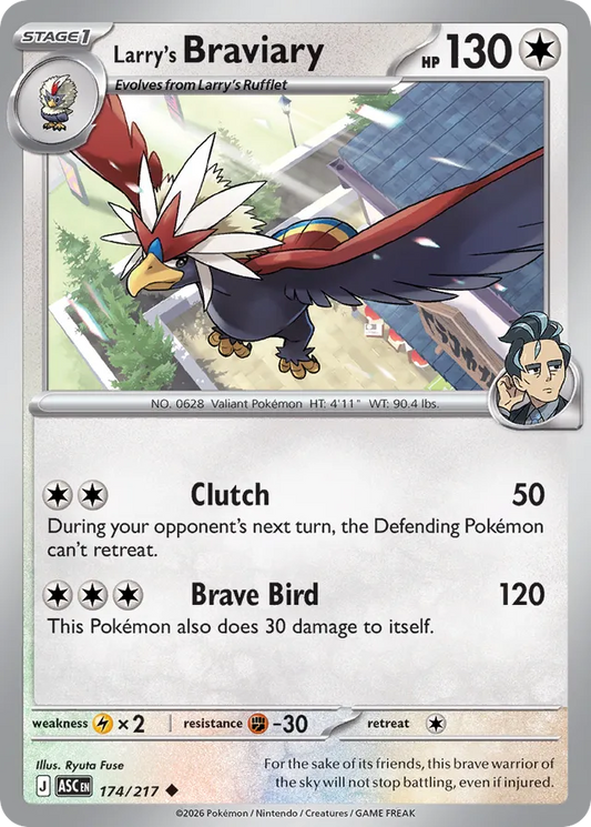 Larry's Braviary: Ascended Heroes 174/217 - Pokemon Single Card