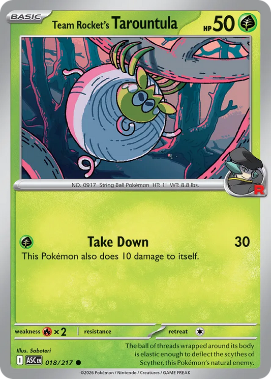 Team Rocket's Tarountula: Ascended Heroes 018/217 - Pokemon Single Card